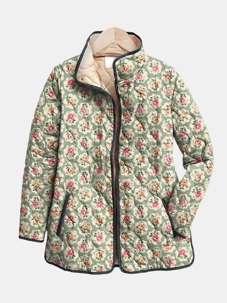 Aveline Art Print Quilted Jacket