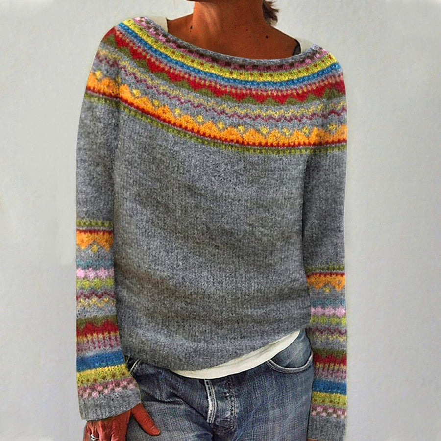 Aria Retro Stripe Sweater