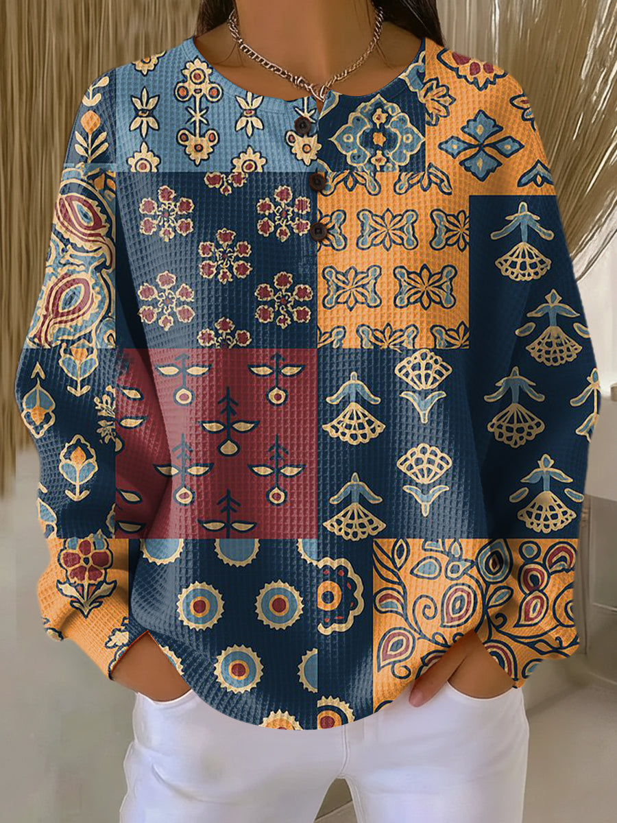 Anika Folk Check Sweater