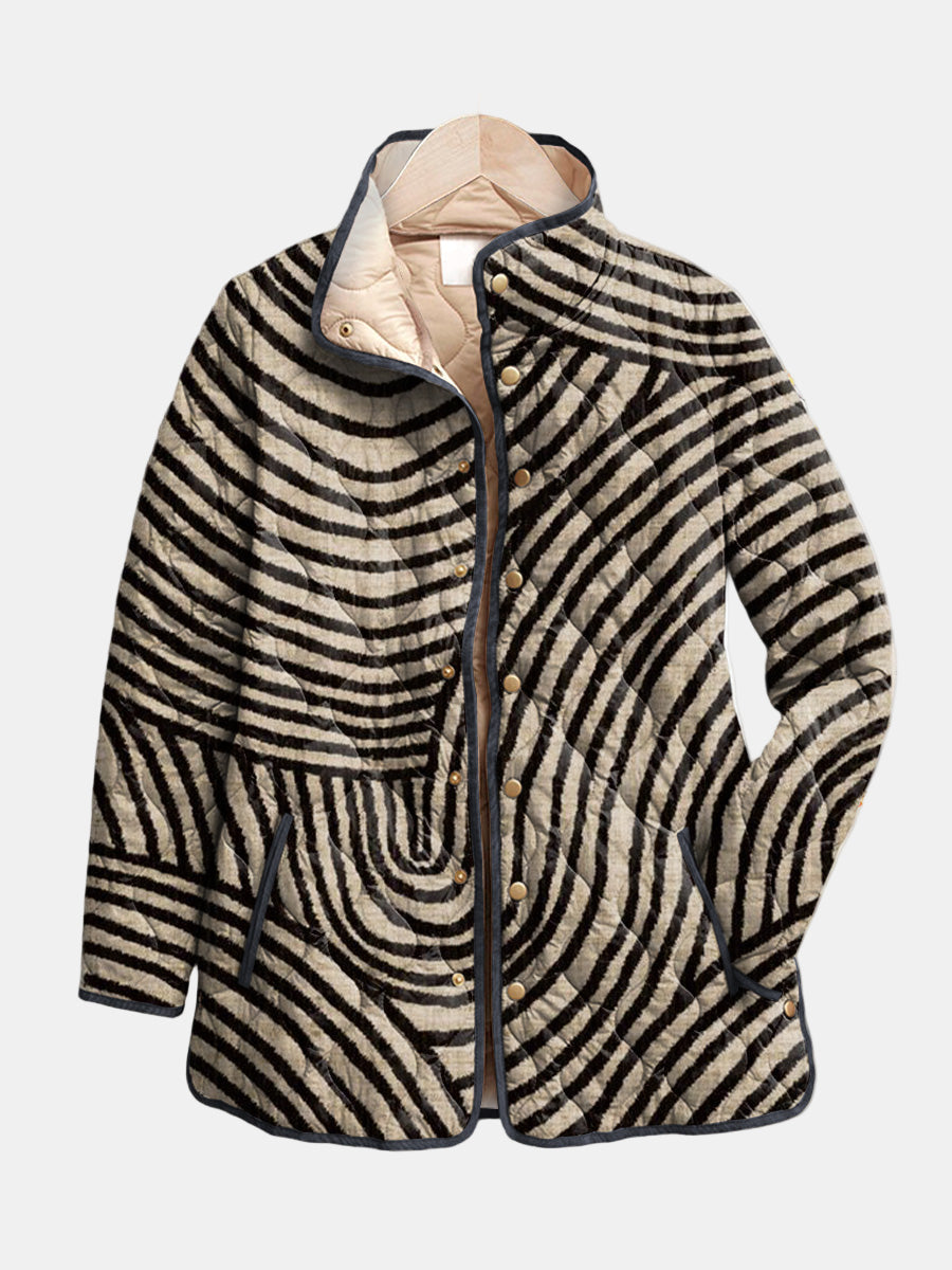 Inaya Circle Print Quilted Jacket