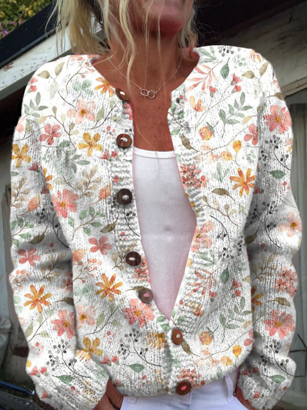 Greta Floral Knit Cardigan