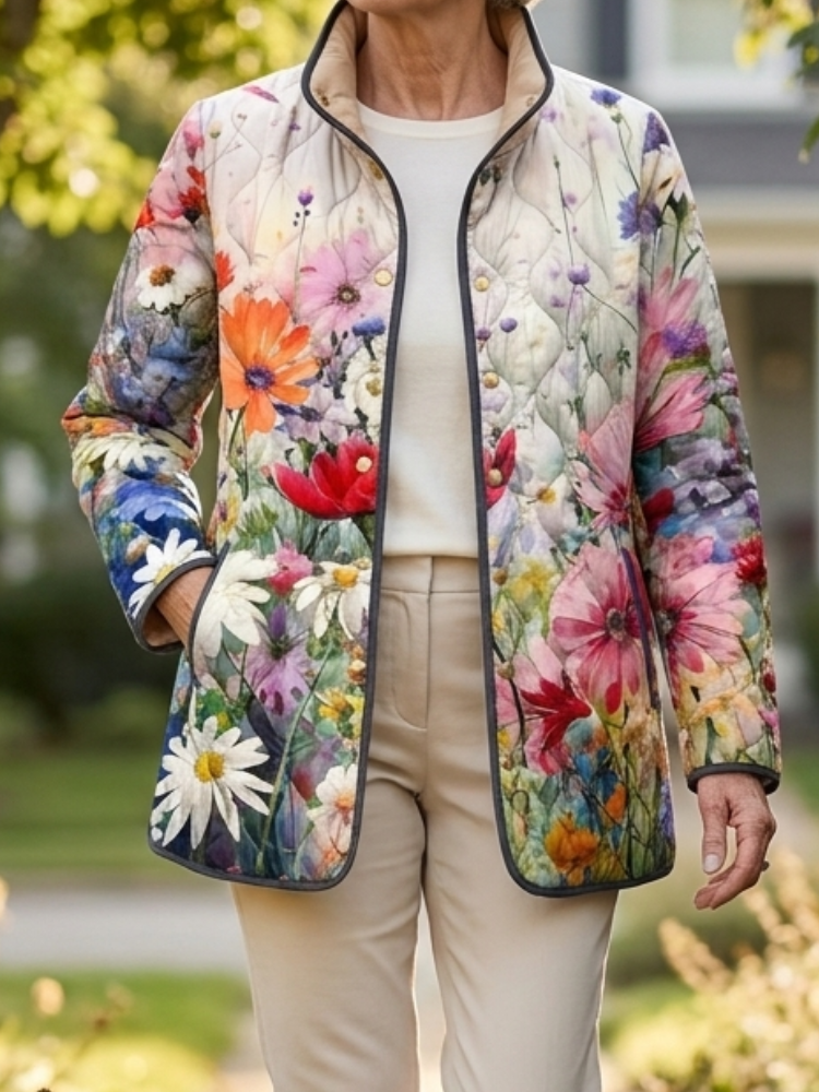 Kaia Vintage Floral Quilted Jacket