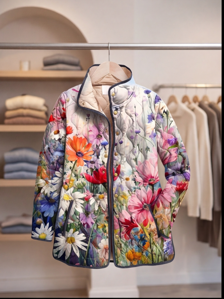 Kaia Vintage Floral Quilted Jacket