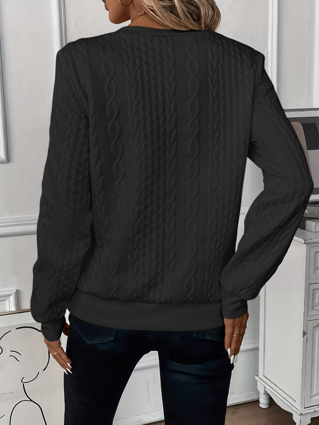 Amalie Zip-Up Cable Knit Sweater