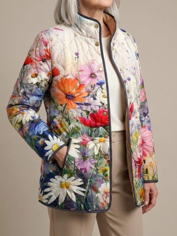 Kaia Vintage Floral Quilted Jacket