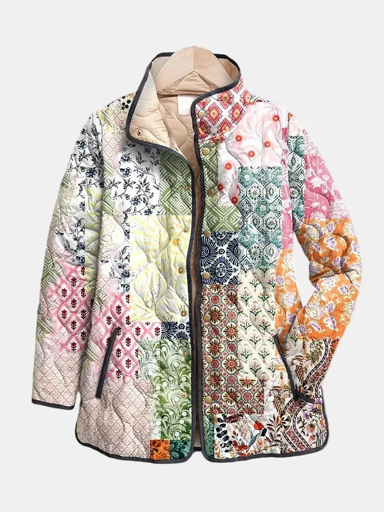 Suri Floral Print Quilted Jacket
