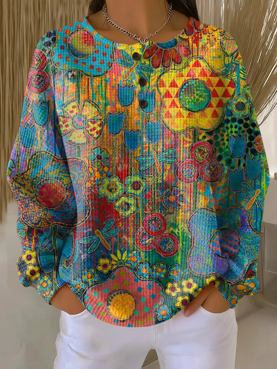 Alina Floral Print Sweater