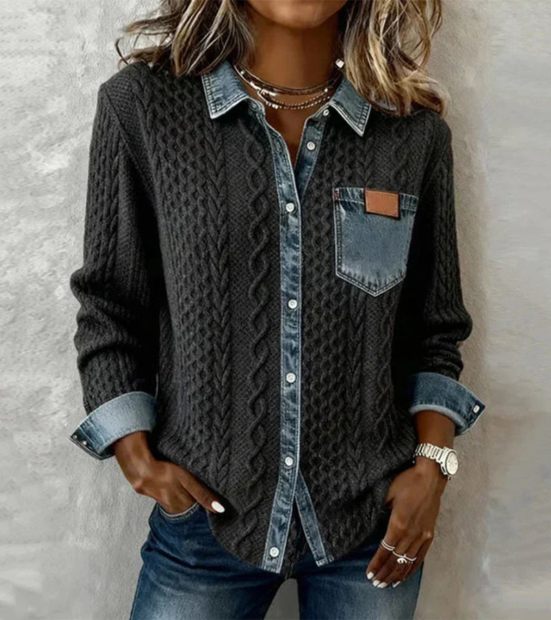 Arielle Patchwork Knit Top