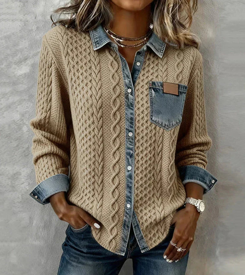 Arielle Patchwork Knit Top