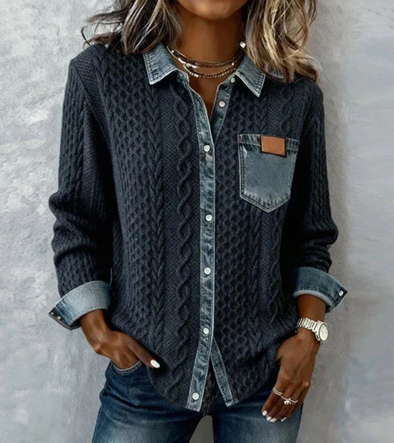 Arielle Patchwork Knit Top
