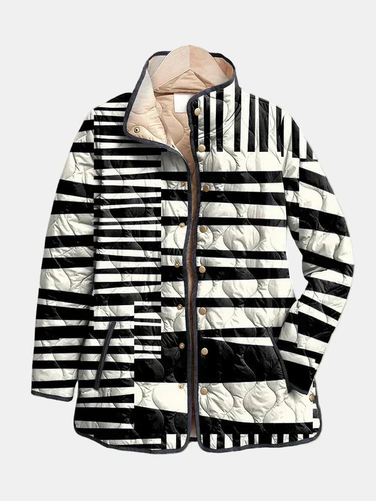 Miren Black & White Quilted Jacket
