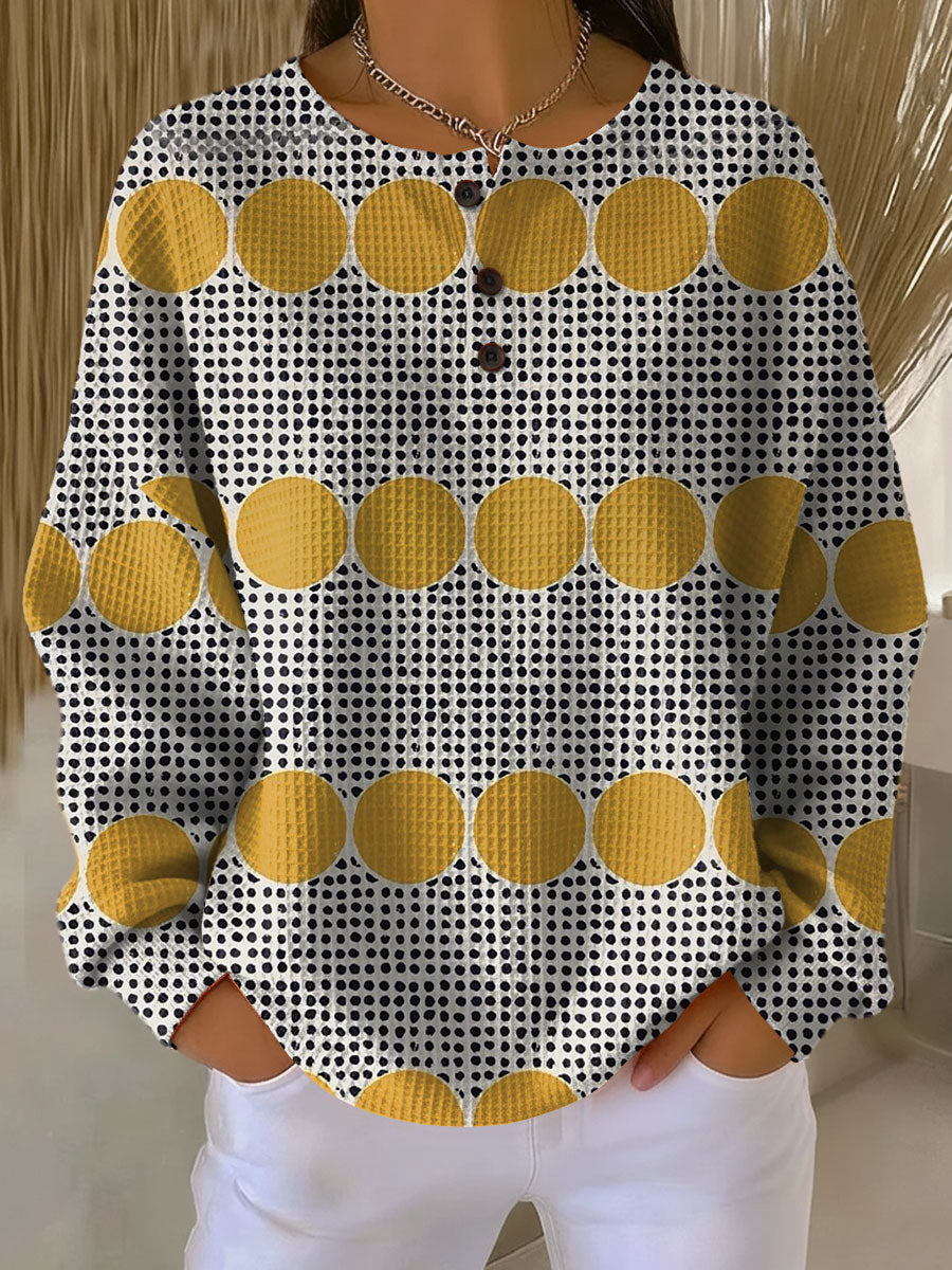 Thyra Vintage Geometric Sweater
