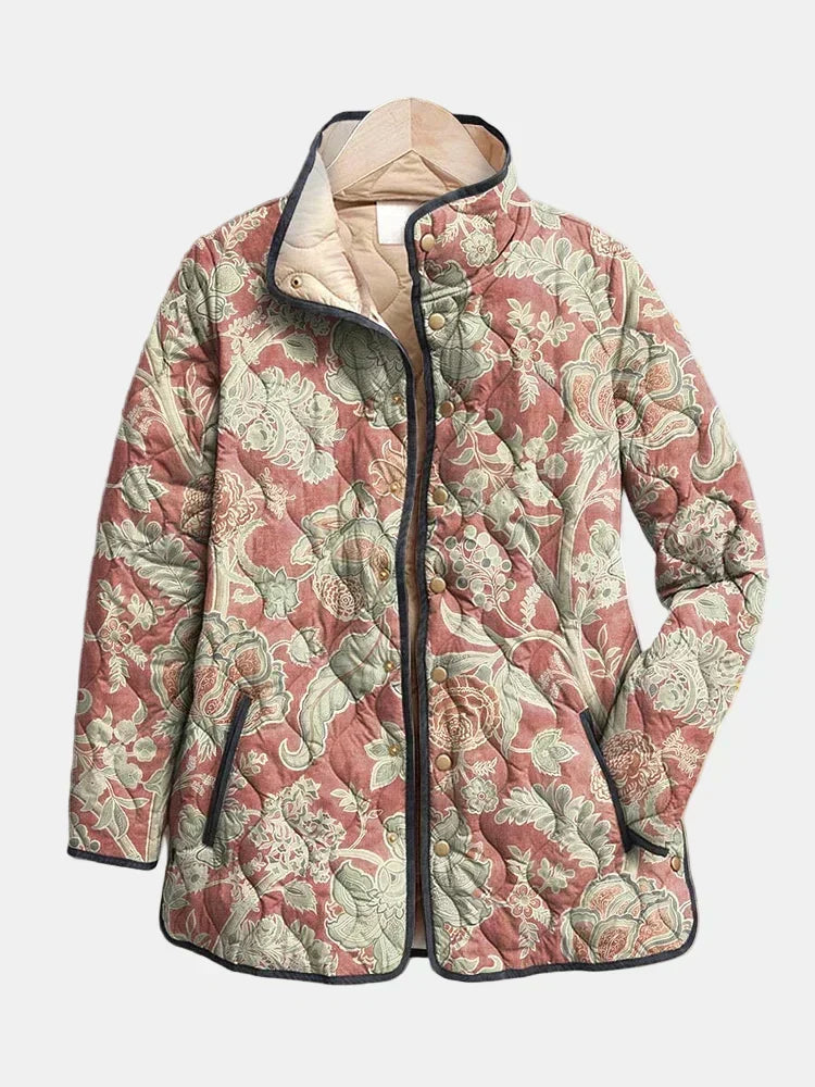 Naya Vintage Floral Quilted Jacket