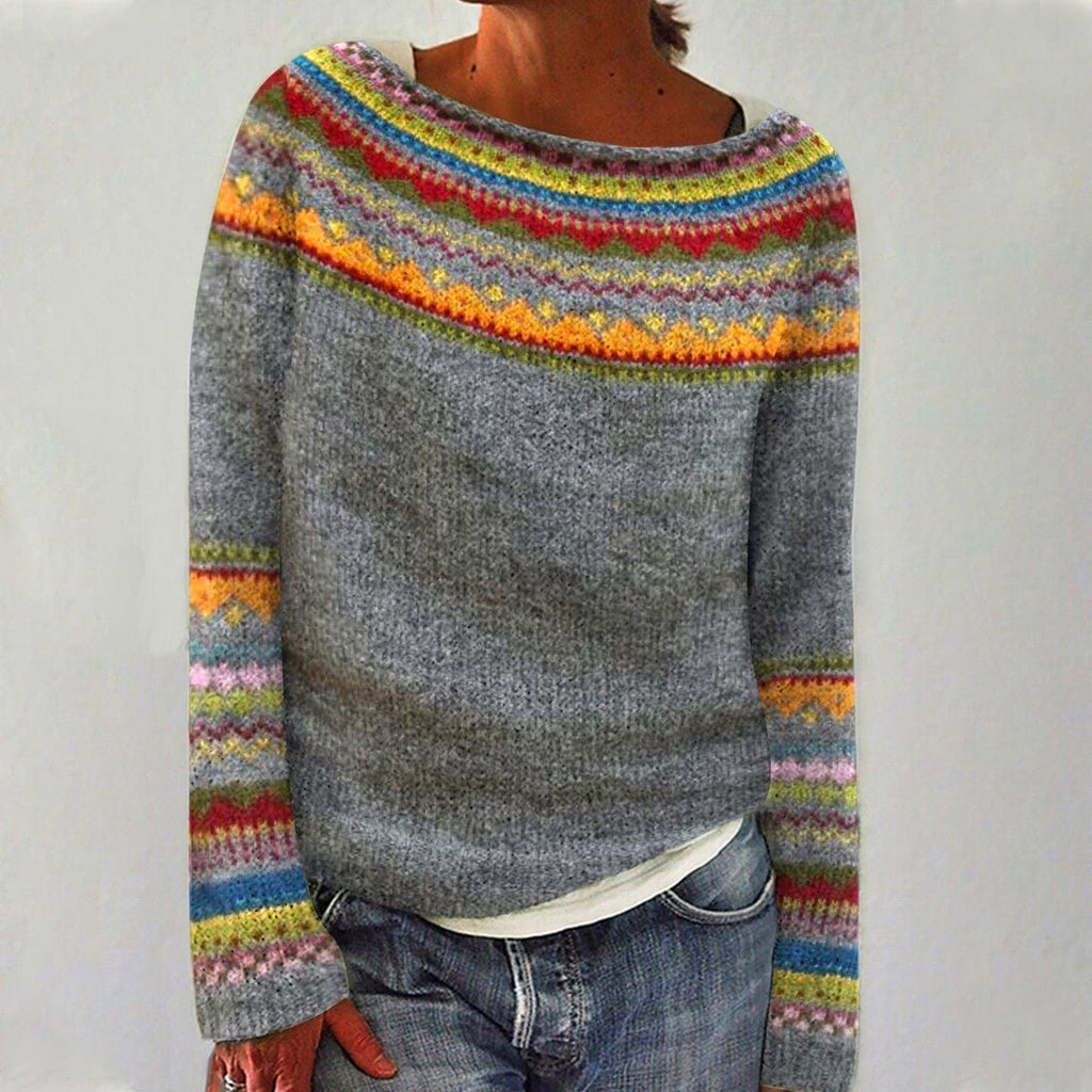 Aria Retro Stripe Sweater