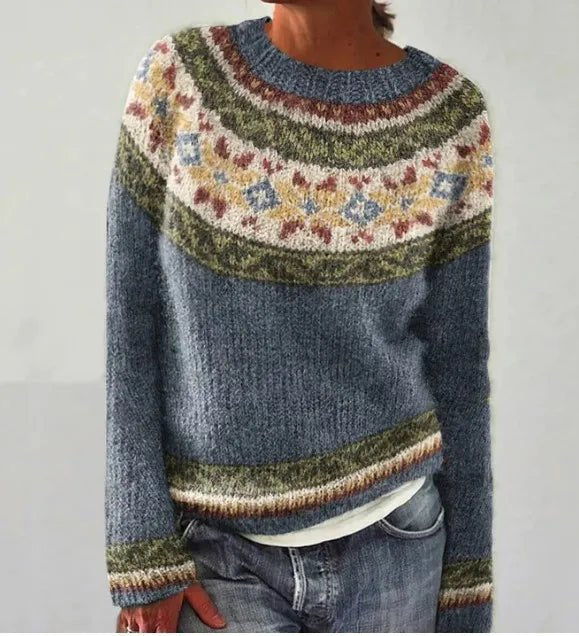 Aria Retro Stripe Sweater